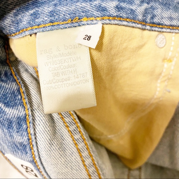 Rag & Bone Maya High Rise Denim Shorts 28 - Picture 10 of 11